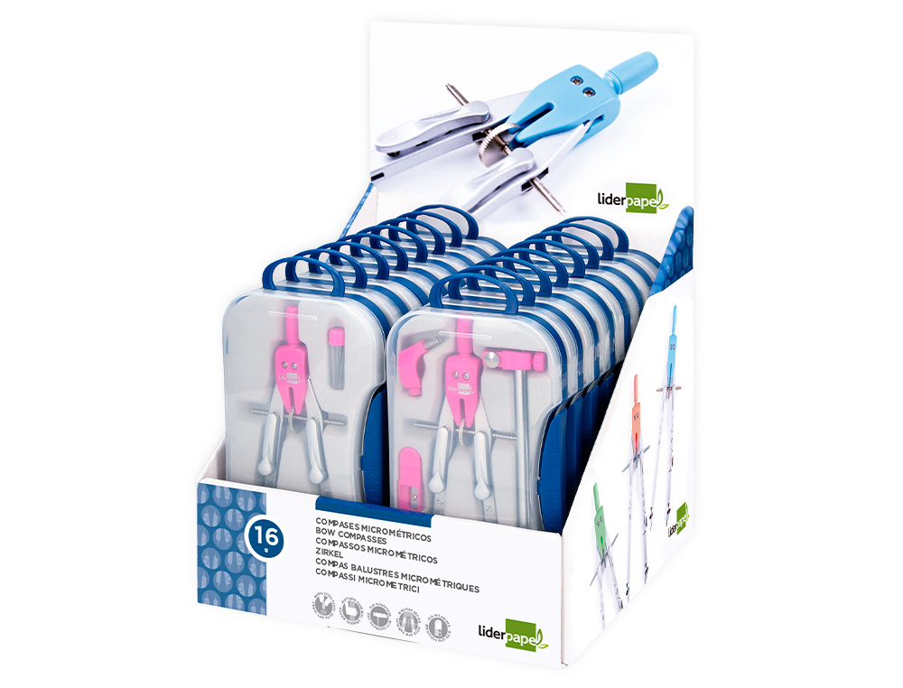 COMPAS LIDERPAPEL SCOLAIRE ADAPTATEUR PRSENTOIR 16U