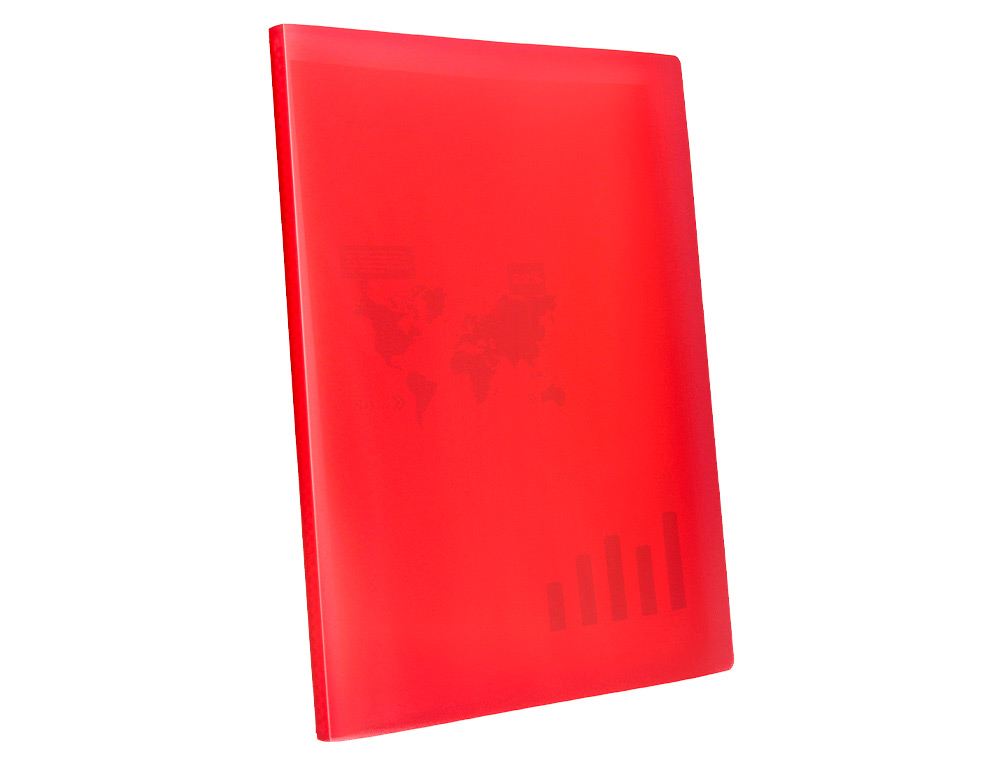 PROTGE-DOCUMENTS LIDERPAPEL POLYPROPYLNE COUVERTURE FLEXIBLE 30 POCHETTES FIXES A4 210X297MM ROUGE TRANSLUCIDE