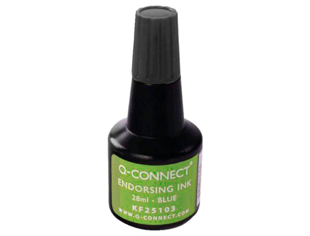 ENCRE  TAMPONS Q-CONNECT POUR FEUTRE OU MOUSSE COLORIS NOIR FLACON 28ML