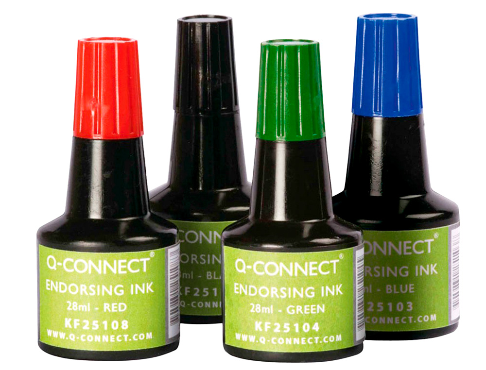 ENCRE  TAMPONS Q-CONNECT POUR FEUTRE OU MOUSSE COLORIS NOIR FLACON 28ML