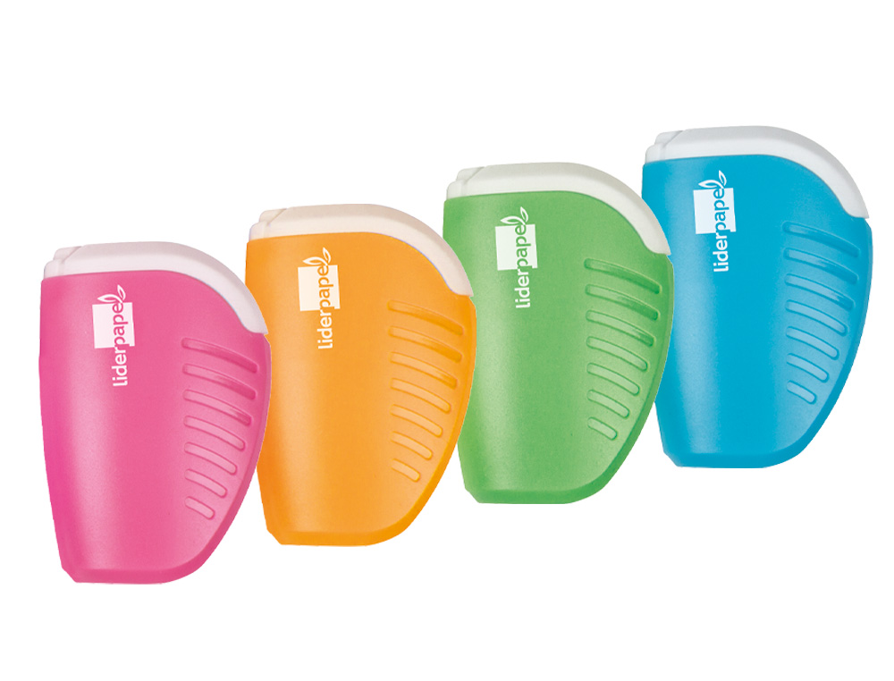 TAILLE-CRAYON LIDERPAPEL PLASTIQUE RSERVOIR  COPEAUX NON DTACHABLE 1 USAGE COLORIS ASSORTIS