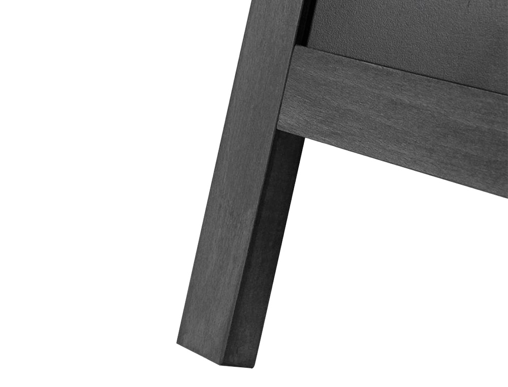 TABLEAU SOL NOIR LIDERPAPEL BOIS HTELLERIE CHEVALET DOUBLE FACE MARQUEUR TYPE CRAIE 55X85X52CM