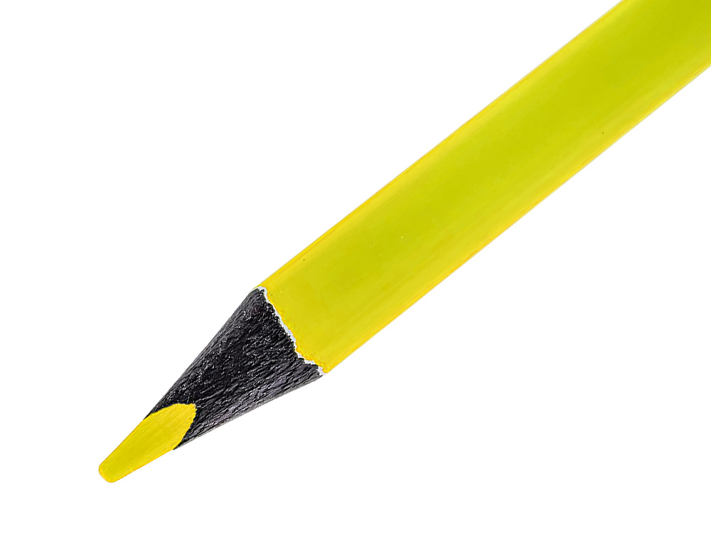 SURLIGNEUR LIDERPAPEL CRAYON DE COULEUR NÉON JUMBO MINE EXTRA-RÉSISTANTE FORME TRIANGULAIRE ERGONOMIQUE COLORIS JAUNE