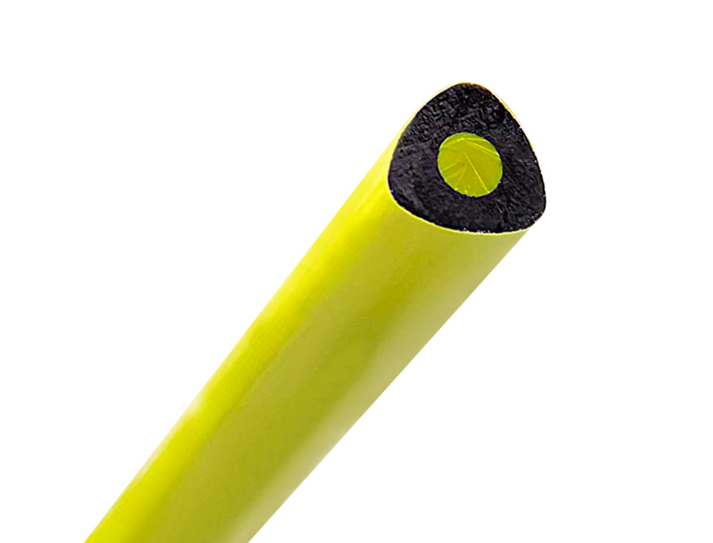 SURLIGNEUR LIDERPAPEL CRAYON DE COULEUR NÉON JUMBO MINE EXTRA-RÉSISTANTE FORME TRIANGULAIRE ERGONOMIQUE COLORIS JAUNE