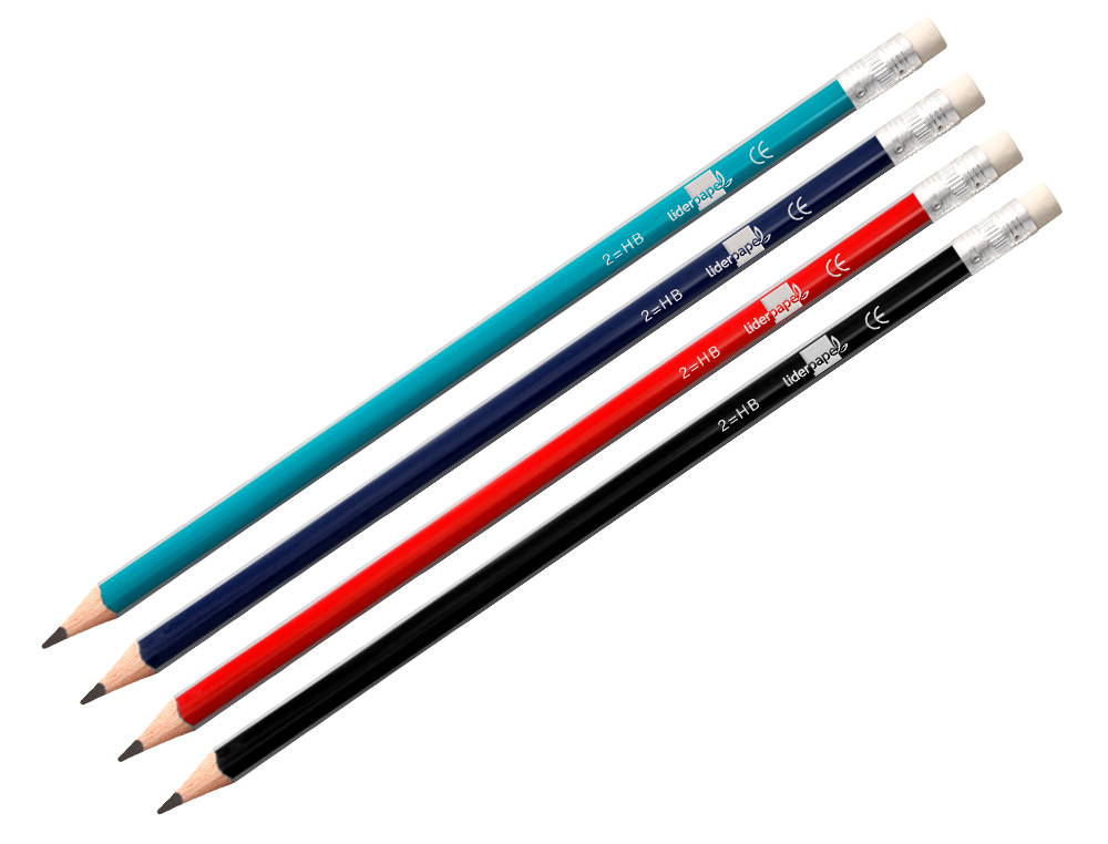CRAYON GRAPHITE LIDERPAPEL BOIS CORPS TRIANGULAIRE MTALLIS COLORIS VIFS MINE ULTRA-RSISTANTE BOUT GOMME