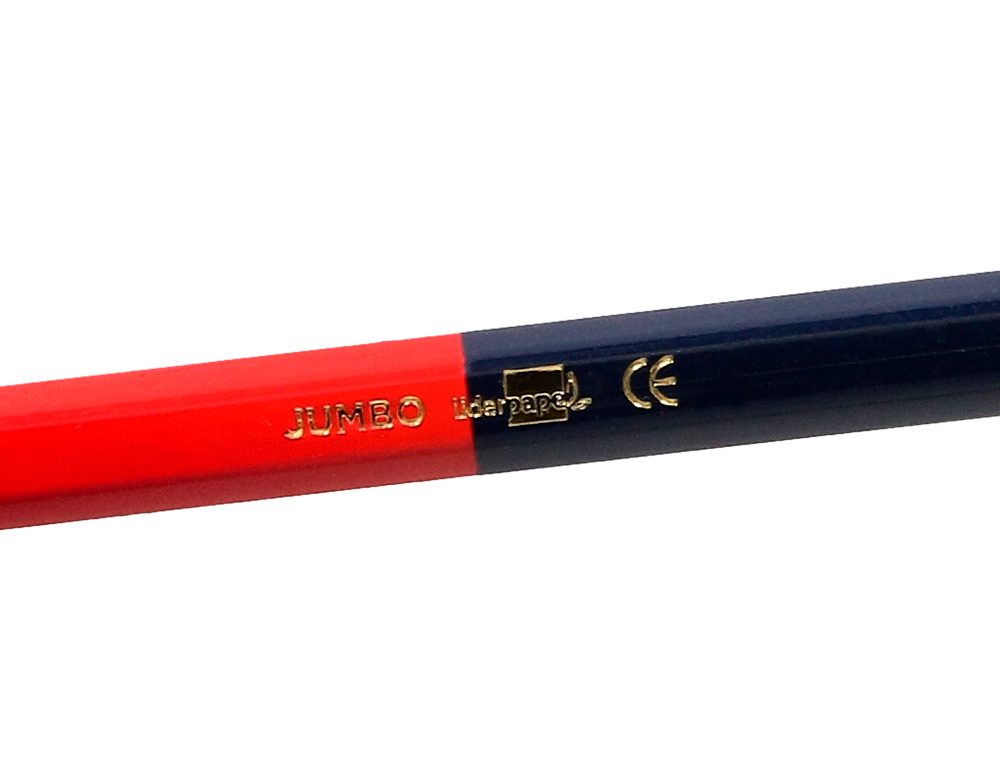 CRAYON GRAPHITE LIDERPAPEL BICOLORE BLEU/ROUGE MINE LARGE ULTRA-RSISTANTE BOIS GRANDE QUALIT