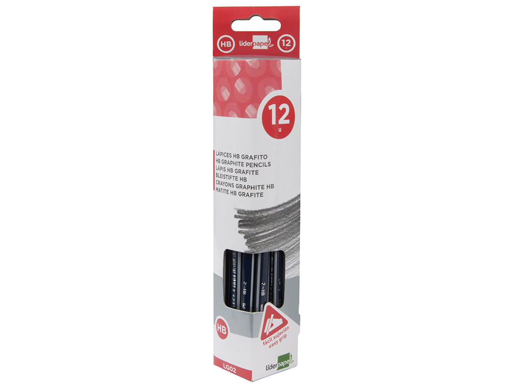 CRAYON GRAPHITE LIDERPAPEL BOIS CORPS TRIANGULAIRE MTALLIS COLORIS VIFS MINE ULTRA-RSISTANTE SANS GOMME