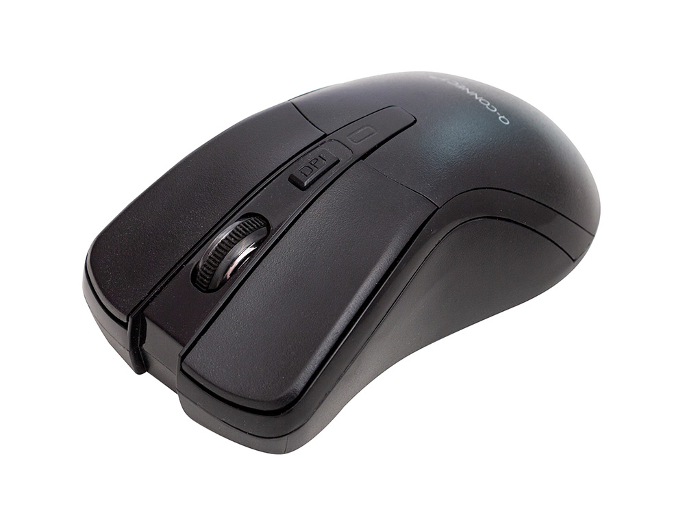SOURIS Q-CONNECT SANS FIL OPTIQUE 1000DPI 4 BOUTONS MOLETTE MOUVEMENT HORIZONTAL VERTICAL USB COLORIS NOIR