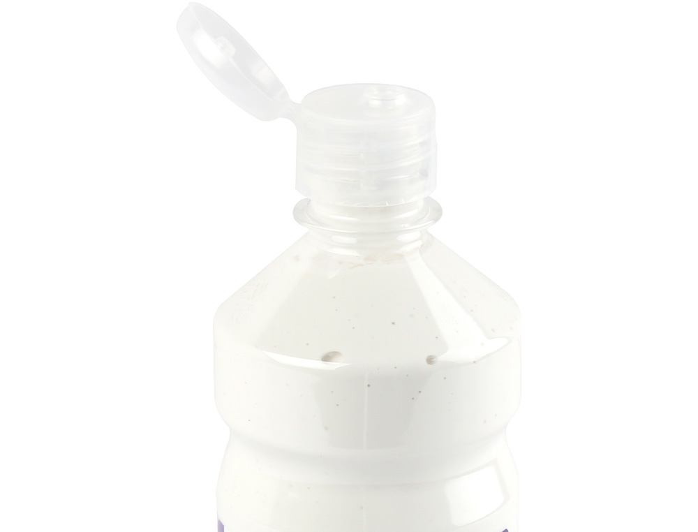 GOUACHE SCOLAIRE LIDERPAPEL LIQUIDE LAVABLE FERMETURE SCURIT BRILLANTE COLORIS BLANC FLACON 500ML