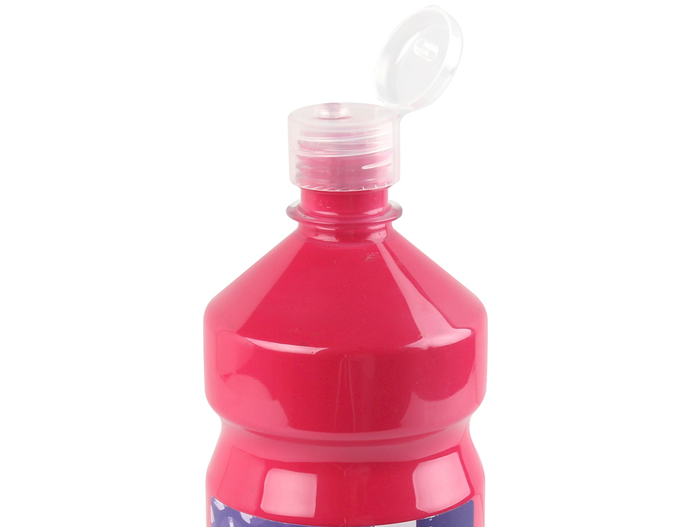 GOUACHE SCOLAIRE LIDERPAPEL LIQUIDE LAVABLE FERMETURE SCURIT BRILLANTE COLORIS FUCHSIA FLACON 1000ML