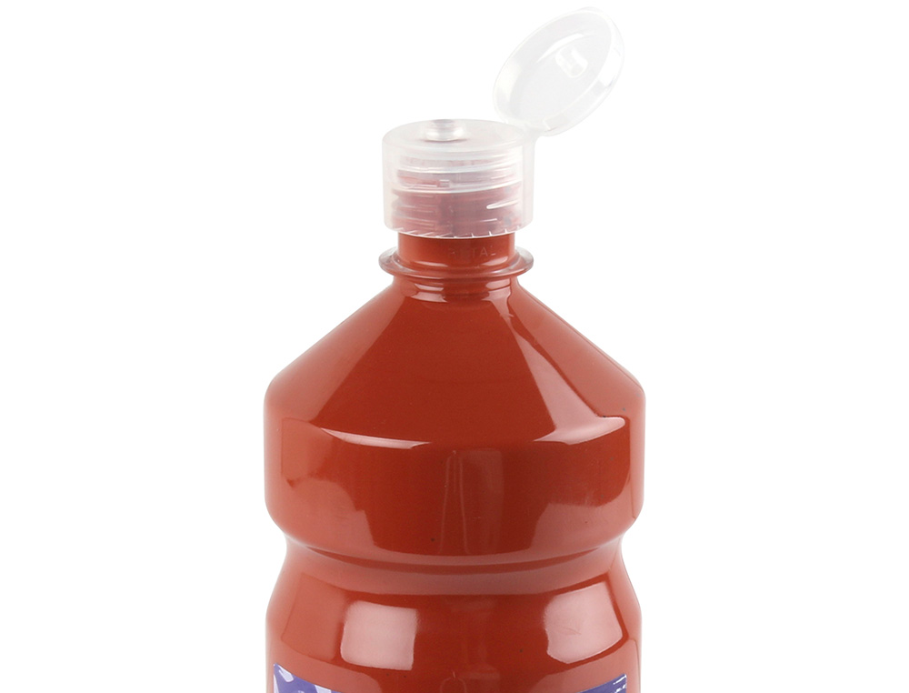 GOUACHE SCOLAIRE LIDERPAPEL LIQUIDE LAVABLE FERMETURE SCURIT BRILLANTE COLORIS MARRON FLACON 1000ML