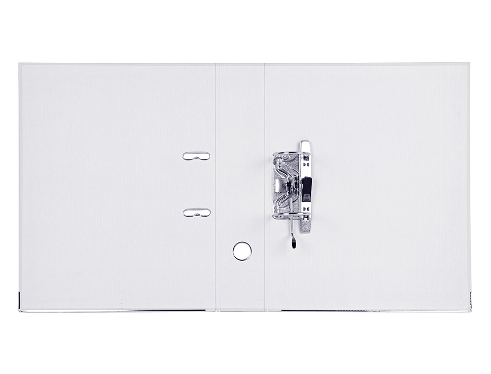 CLASSEUR LEVIER LIDERPAPEL DOCUMENTA A4+ CARTON REMBORDE DOS 75MM RADO METALLIQUE COLORIS BLANC