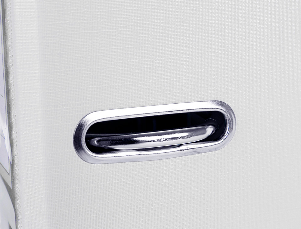 CLASSEUR LEVIER LIDERPAPEL DOCUMENTA A4+ CARTON REMBORDE DOS 75MM RADO METALLIQUE COLORIS BLANC