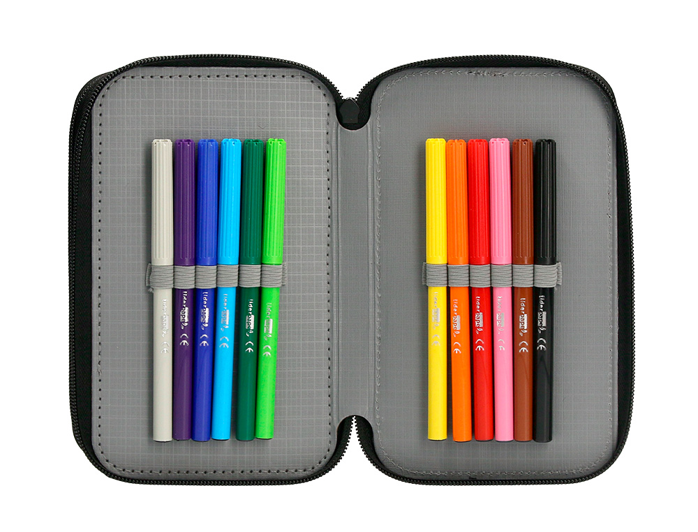 TROUSSE GARNIE ANTARTIK 3 COMPARTIMENTS 36 PIECES BLEU