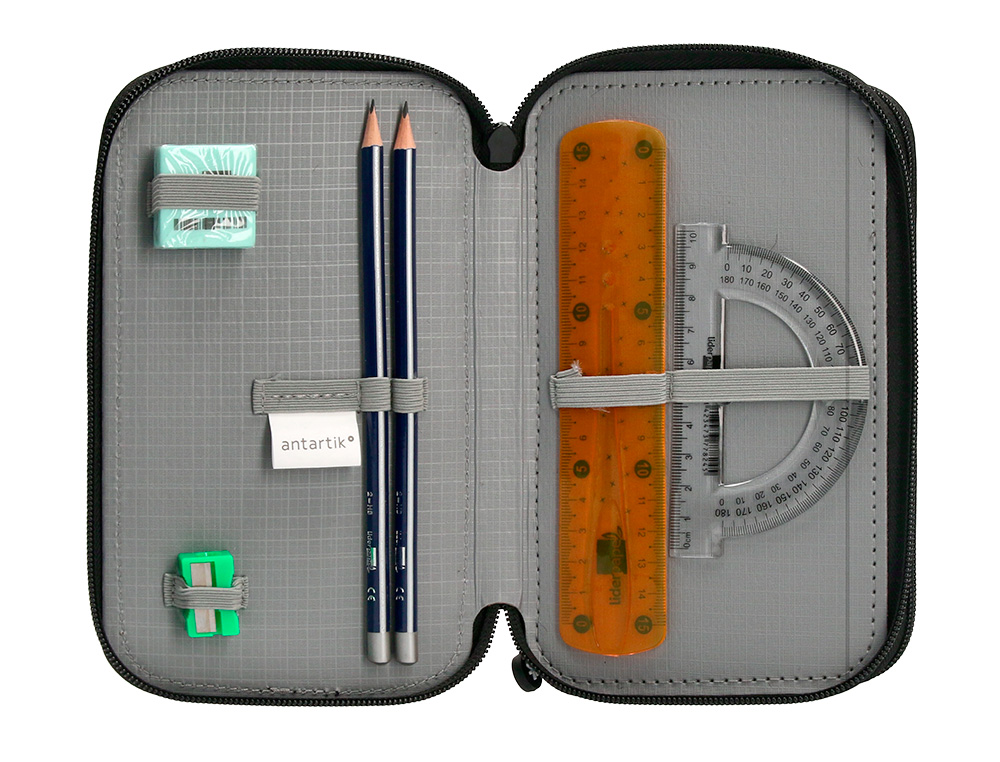 TROUSSE GARNIE ANTARTIK 3 COMPARTIMENTS 36 PIECES BLEU