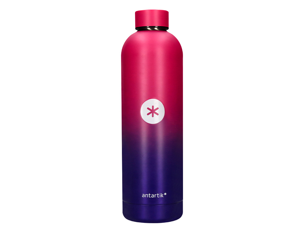 BOUTEILLE ISOTHERME ANTARTIK ACIER INOXYDABLE SANS BPA     750ML COLORIS ROSE/LILAS