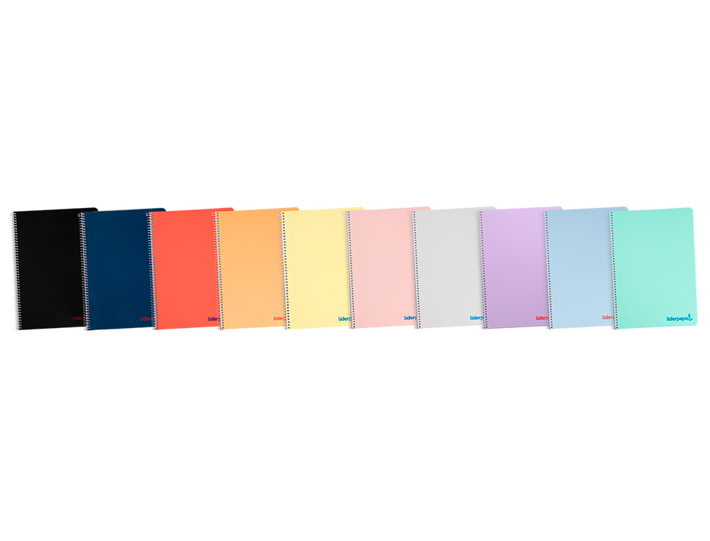 CAHIER SPIRALE LIDERPAPEL A5 MICRO WONDER 80 PAGES 90G     5X5MM 4 TROUS 5 BANDES        COLORIS ASSORTIS