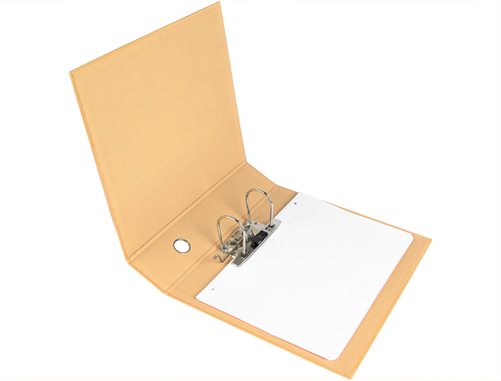 CLASSEUR A LEVIER LIDERPAPEL A4 COLOR SYSTEM DOS DE 80 MM  COLORIS PECHE