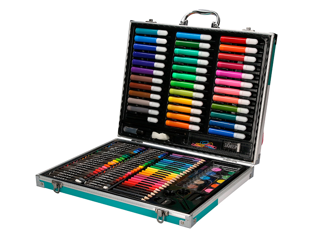 SET DE PINTURE LIDERPAPEL ALUMIUM 150 PIECES BOITE DE 37,8X29,7X4,6 CM
