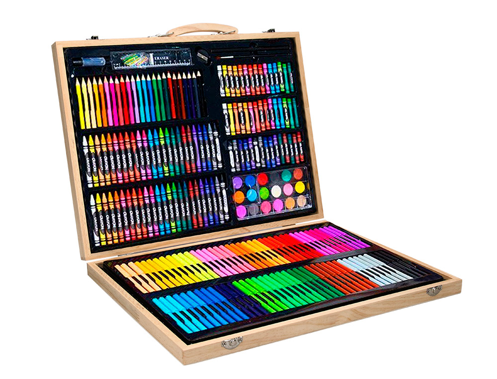 SET DE PINTURE LIDERPAPEL BOIS 245 PIECES BOITE DE      49X36,6X4,5 CM