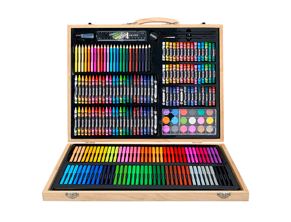 SET DE PINTURE LIDERPAPEL BOIS 245 PIECES BOITE DE      49X36,6X4,5 CM