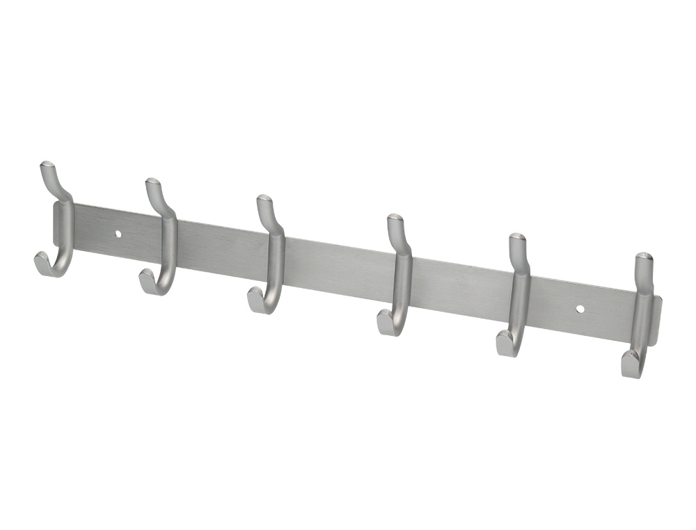 PORTE-MANTEAUX LIDERPAPEL MURAL METAL 6 PATERES         430X88X55MM COLORIS ARGENT
