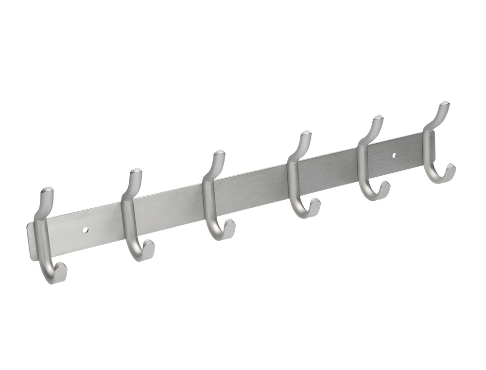PORTE-MANTEAUX LIDERPAPEL MURAL METAL 6 PATERES         430X88X55MM COLORIS ARGENT