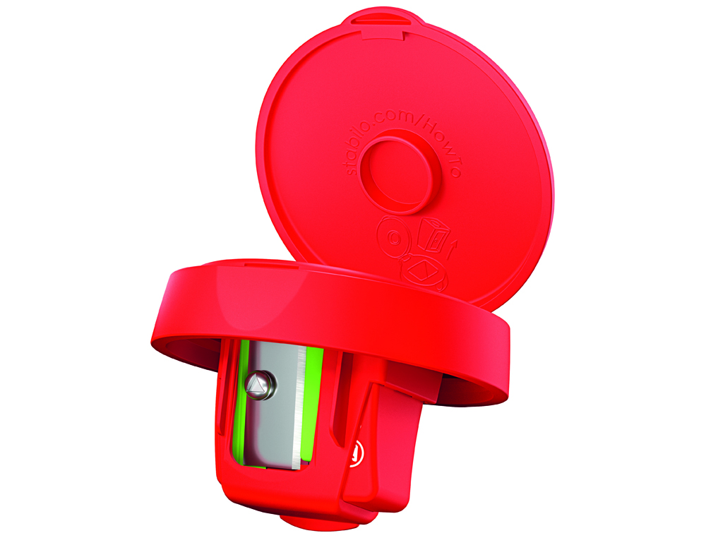 TAILLE-CRAYON STABILO RESERVOIR WOODY 3 IN 1 COLORIS ROUGE