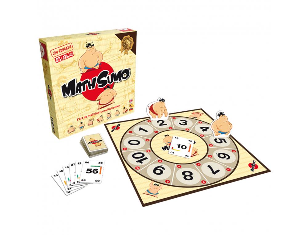 JEU INTERDACTA MATHSUMO 1 PLATEAU + 2 PIONS-SUMO + 61   CARTES + 1 REGLE DU JEU