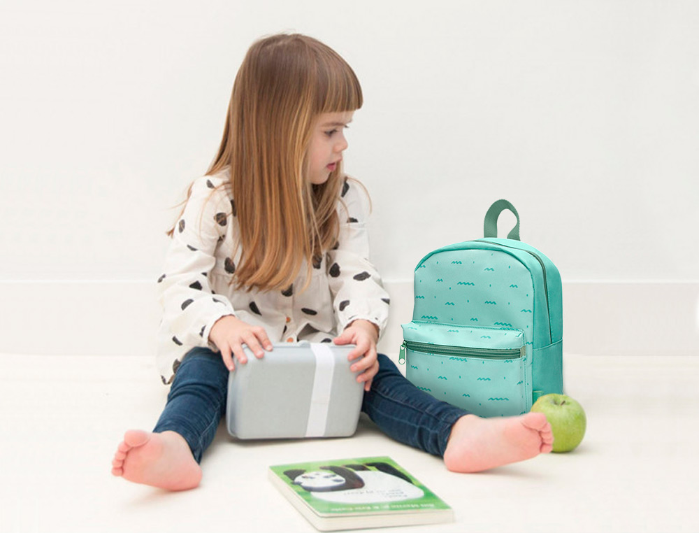 SAC A DOS LIDERPAPEL BABY VAGUES 250X115X210MM COLORIS  VERT D'EAU