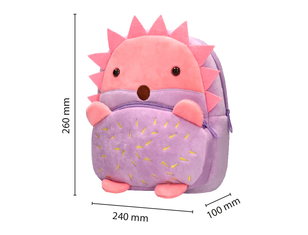 SAC A DOS LIDERPAPEL BABY FINITION PELUCHE HERISSON 260X100X240MM