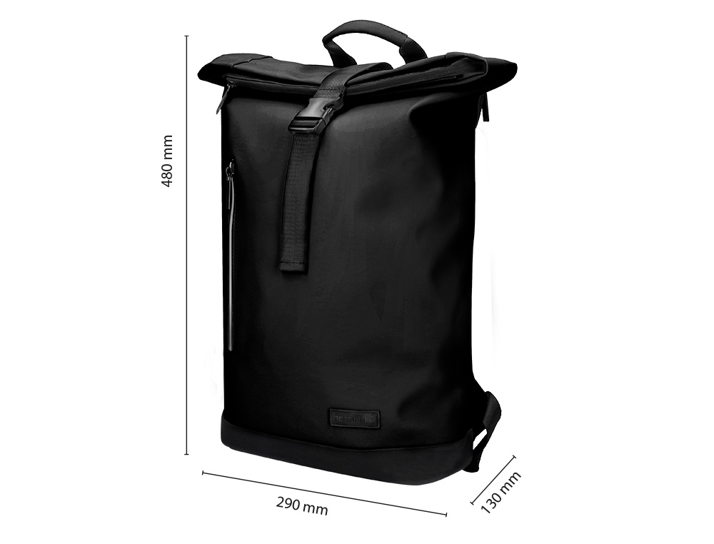 SAC A DOS ANTARTIK ROLL UP WATERPROOF 480X130X280MM COLORIS NOIR