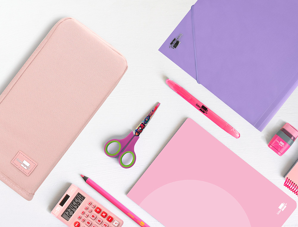 TROUSSE LIDERPAPEL SCOLAIRE VERTICALE 1 COMPARTIMENT      3 COLORIS ASSORTIS