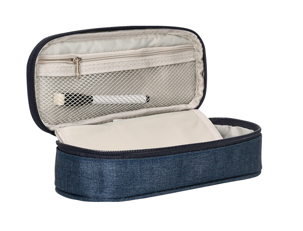 TROUSSE LIDERPAPEL SCOLAIRE OVALE VOLET EFFACABLE A SEC   ET POIGNEE 1 COMPARTIMENT 3   COLORIS ASSORTIS