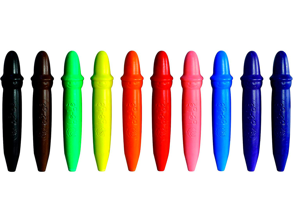 CRAYON CIRE COULEUR GIOTTO BE-B + 1 TAILLE-CRAYON TUI 10 UNITS