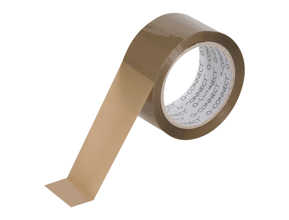 RUBAN ADHESIF Q-CONNECT POLYPROPYLENE 45 MICRONS      66MX75MM POUR EMBALLAGE       COLORIS HAVANE