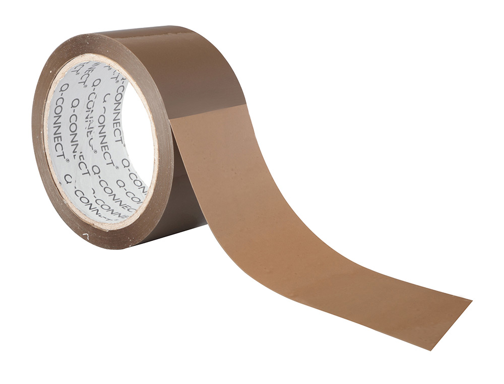 RUBAN ADHESIF Q-CONNECT POLYPROPYLENE 45 MICRONS      66MX75MM POUR EMBALLAGE       COLORIS HAVANE