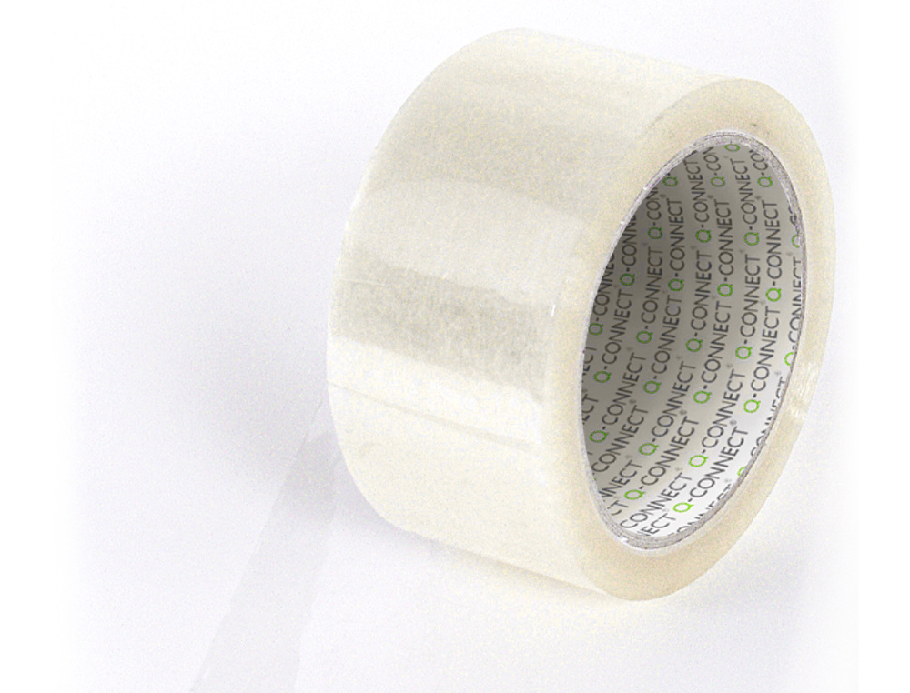 RUBAN ADHESIF Q-CONNECT POLYPROPYLENE POUR EMBALLAGE  45 MICRONS 66MX75MM COLORIS   TRANSPARENT