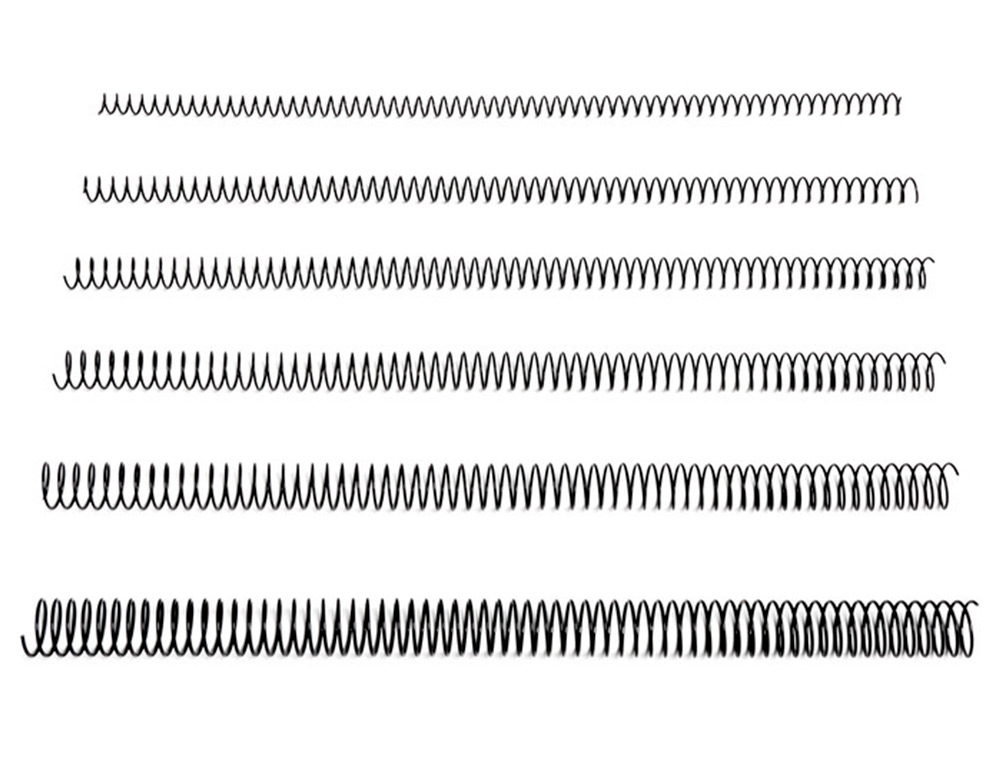 SPIRALE Q-CONNECT MTALLIQUE RELIEUR PAS 5:1 300F CALIBRE 1.2MM DIAMTRE 34MM COLORIS NOIR BOTE 25 UNITS