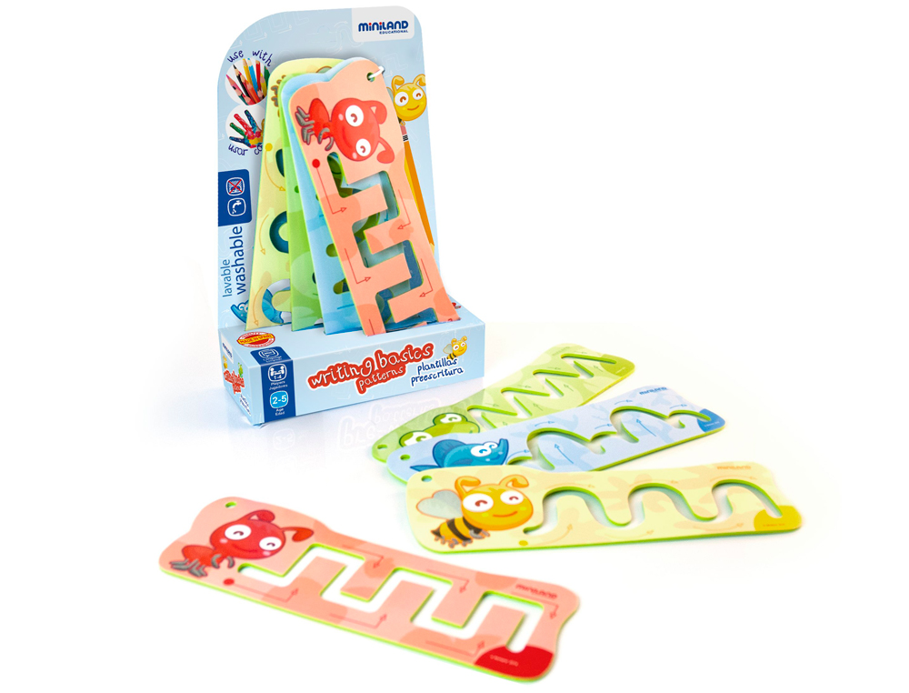 JEU MINILAND MODLE DE TRACS GRAFO PATTERNS LAVABLE 4 UNITS