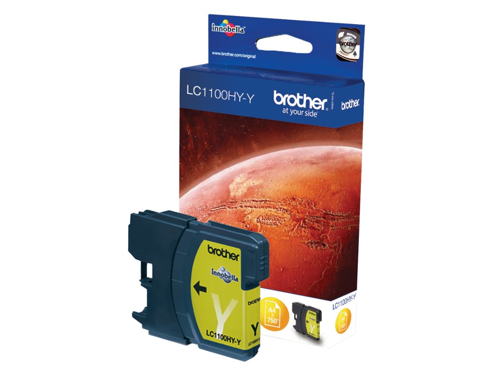CARTOUCHE BROTHER JET D'ENCRE LC1100HYY COULEUR JAUNE 750P