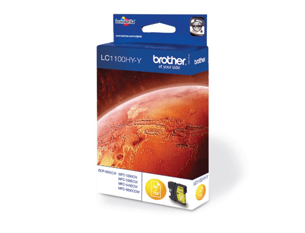 CARTOUCHE BROTHER JET D'ENCRE LC1100HYY COULEUR JAUNE 750P
