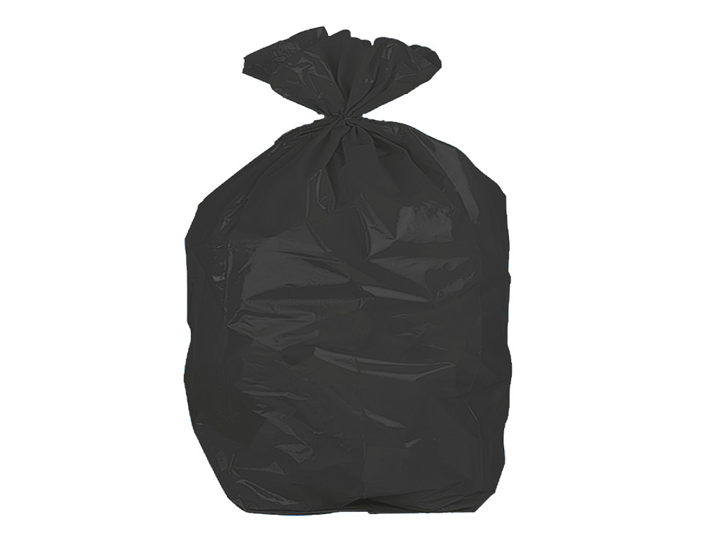 SAC POUBELLE DOMESTIQUE 54X60CM CALIBRE 100 CAPACITÉ 23L COLORIS NOIR ROULEAU 25 UNITÉS