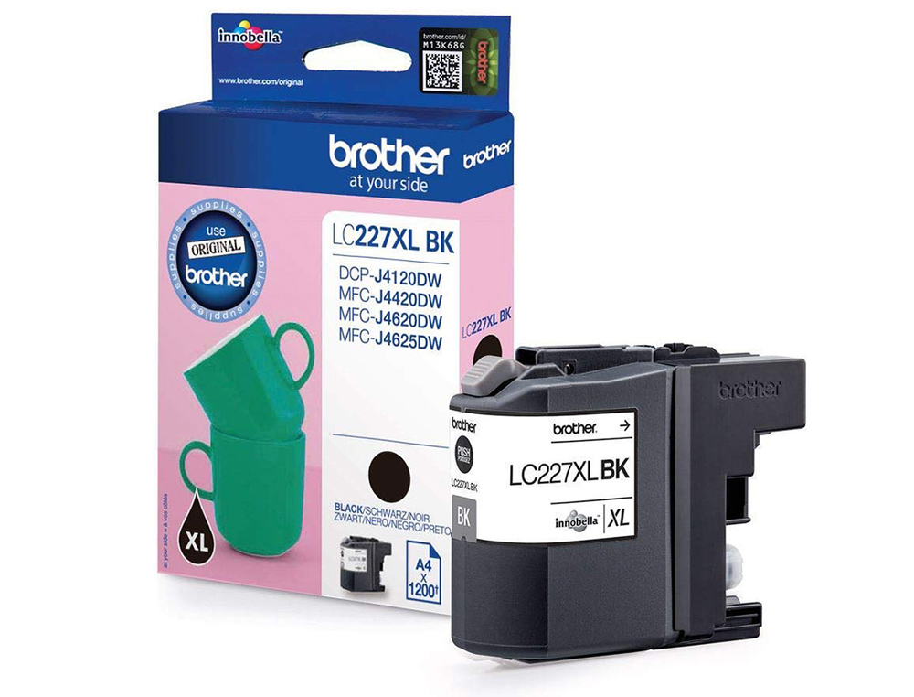 CARTOUCHE BROTHER JET D'ENCRE ORIGINALE LC227XLBK COULEUR NOIR