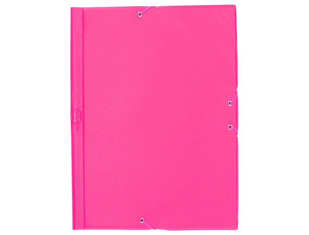 CHEMISE LIDERPAPEL CARTON REMBORD DOS FLEXIBLE A4+ 320X240MM 3 RABATS LASTIQUE COLORIS FUCHSIA