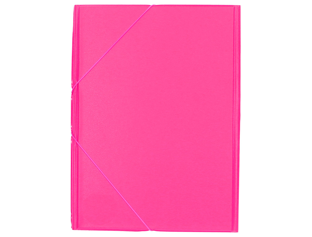CHEMISE LIDERPAPEL CARTON REMBORD DOS FLEXIBLE A4+ 320X240MM 3 RABATS LASTIQUE COLORIS FUCHSIA