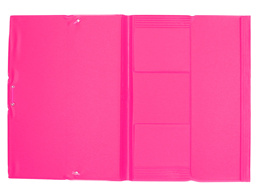 CHEMISE LIDERPAPEL CARTON REMBORD DOS FLEXIBLE A4+ 320X240MM 3 RABATS LASTIQUE COLORIS FUCHSIA