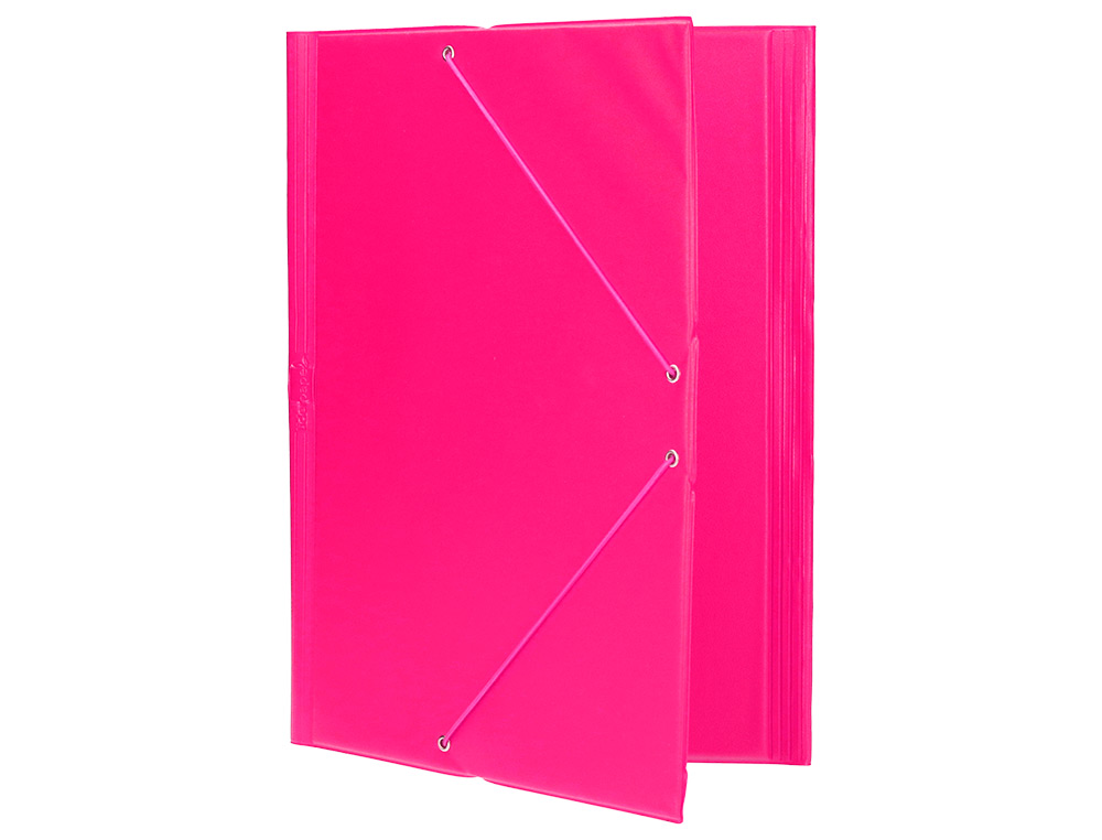 CHEMISE LIDERPAPEL CARTON REMBORD DOS FLEXIBLE A4+ 320X240MM 3 RABATS LASTIQUE COLORIS FUCHSIA