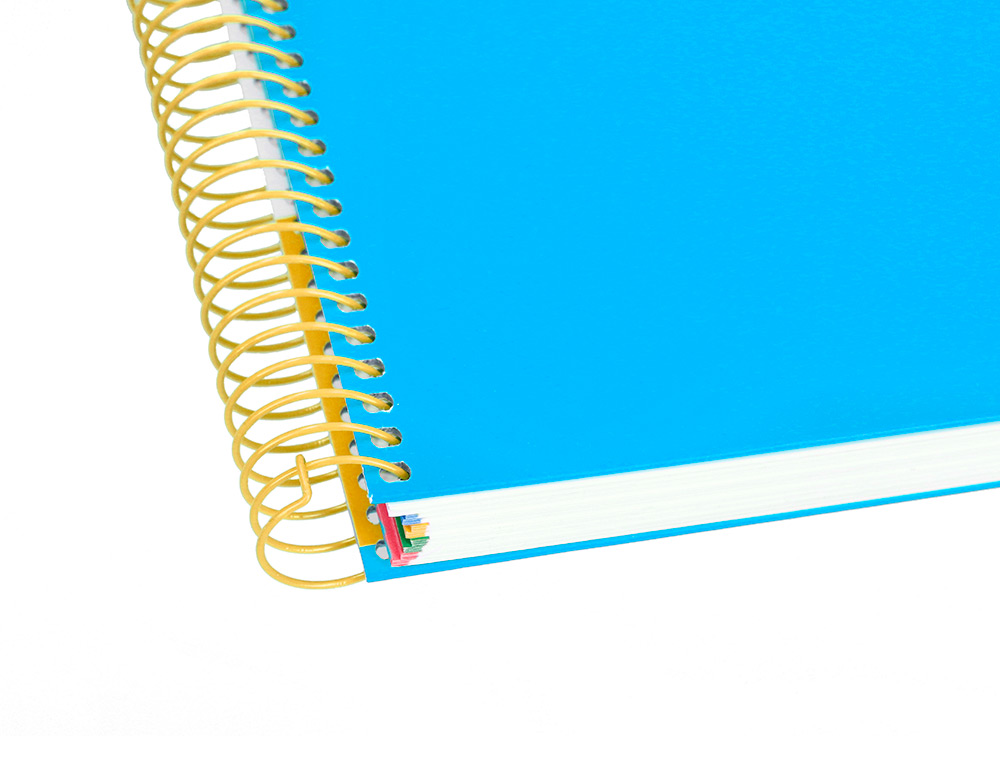 CAHIER SPIRALE ANTARTIK A4 240P 90G COUVERTURE REMBORDEE QUADRILLAGE 5MM 4 TROUS       COIL-LOCK COLORIS BLEU