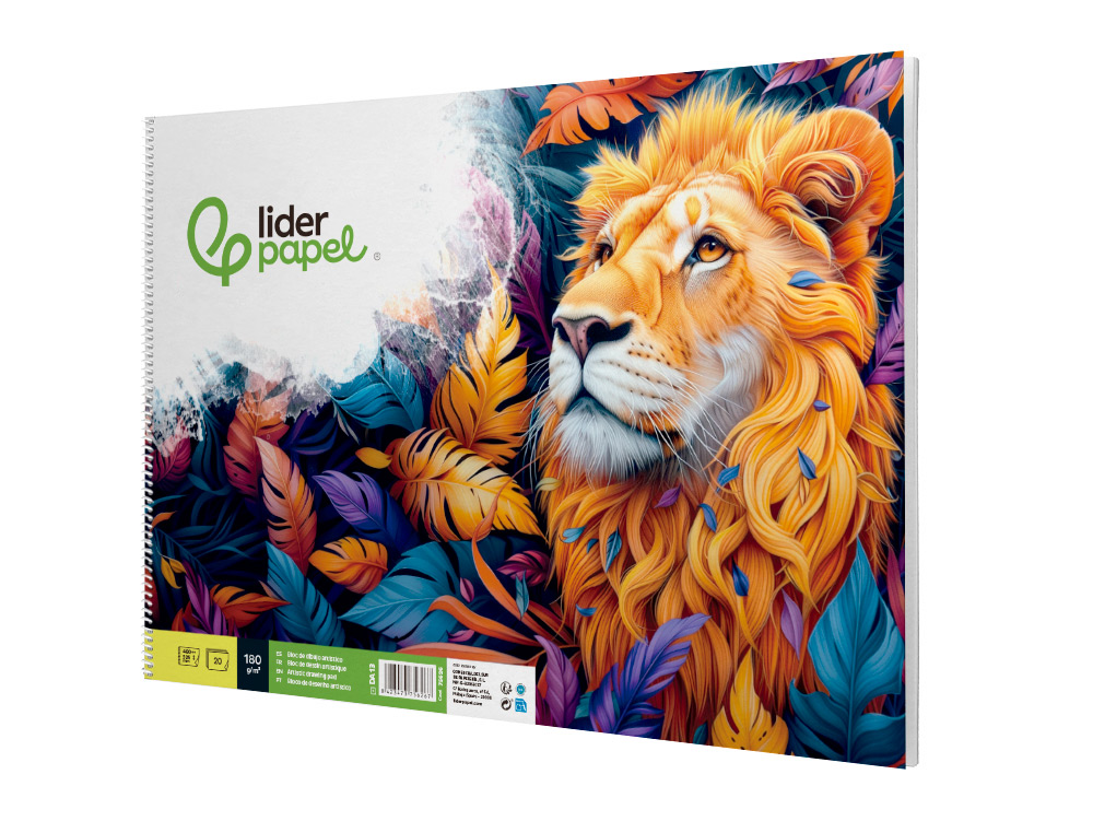 BLOC LIDERPAPEL PAPIER DESSIN ARTISTIQUE SPIRALE SANS ENCADREMENT 180G/M2 FORMAT A3 460X325MM 20F